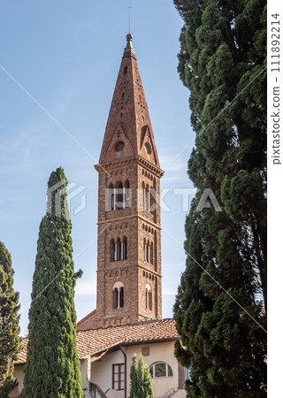 Steeple of the Basilica Santa Maria Novella in Florence 111892214
