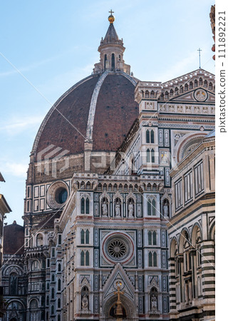 Neo-gothic facade of the cathedral Santa Maria del Fiore in Florence Neo-gothic facade of the cathedral Santa Maria del Fiore in Florence 111892221