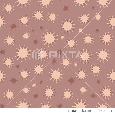 Coronavirus bacterium. Vector drawing pattern 111892403