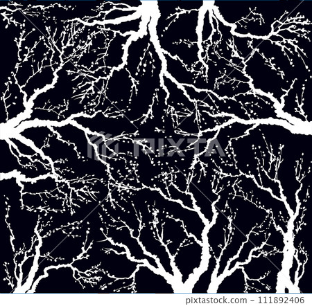Vector image of mighty tree with bare branches Vector image of mighty tree with bare branches 111892406