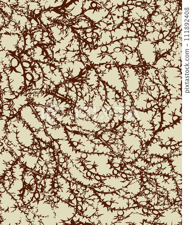 Branches of Blackthorn. Vector drawing Branches of Blackthorn. Vector drawing 111892408