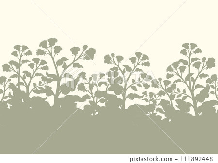 Big blooming burdock. Vector drawing Big blooming burdock. Vector drawing 111892448