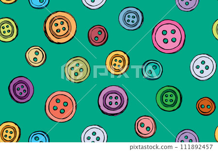 Button. Vector drawing green pattern 111892457
