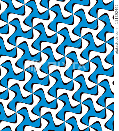 Repeating monochrome twisted stripe pattern Repeating monochrome twisted stripe pattern 111892462