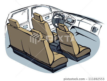Interior of the car. Vector drawing 111892553