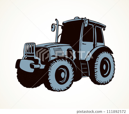 Tractor. Vector drawing icon sign 111892572