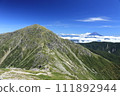 Mt. Akusawa and Mt. Fuji in midsummer 111892944