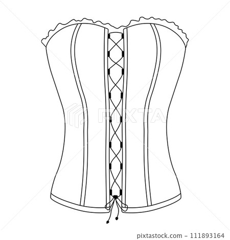 Corset. Feminine lingerie.  111893164