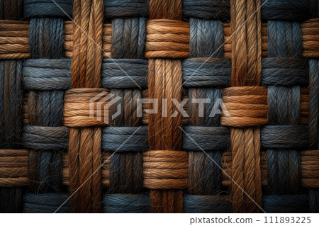 Intricate Fabric Weave: Top View Macro Shot 111893225