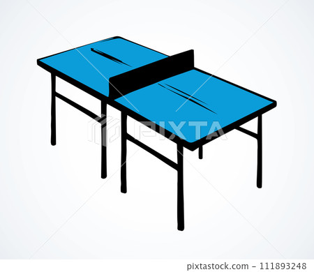 Tennis table. Vector drawing Tennis table. Vector drawing 111893248