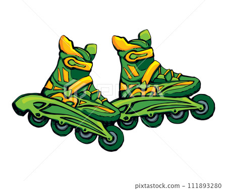 Roller Skate. Vector drawing Roller Skate. Vector drawing 111893280
