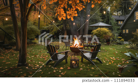 AI-generated content. Cozy Fire Pit Gathering 111894033