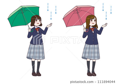打著傘的西裝外套女孩套裝2 打著傘的西裝外套女孩套裝2 111894044