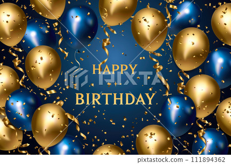 Celebration Extravaganza: Golden and Blue Metallic Bliss 111894362