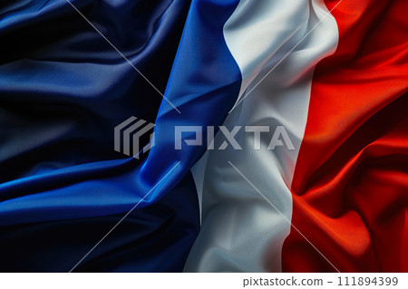 Vibrant French Tricolor Unfurled Vibrant French Tricolor Unfurled 111894399