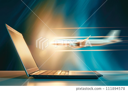 Immersive Innovation: Airborne Laptop Revolution 111894578