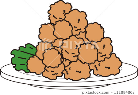 A heaping amount of fried chicken 111894802
