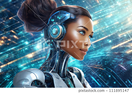 cyborg woman cyborg woman 111895147