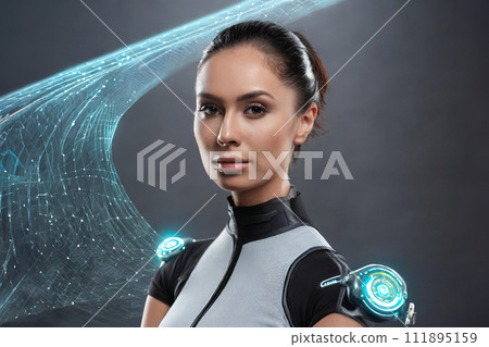 cyborg woman cyborg woman 111895159