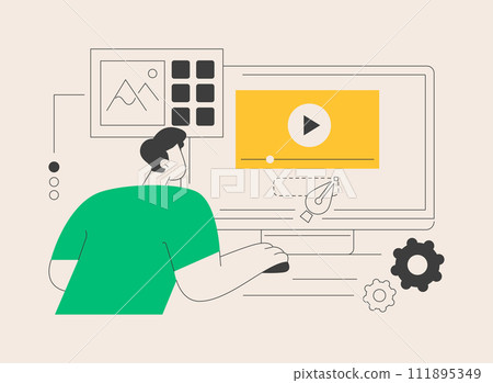 Motion graphic design abstract concept vector illustration. 111895349