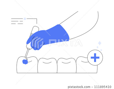 Fissure sealants abstract concept vector illustration. 111895410