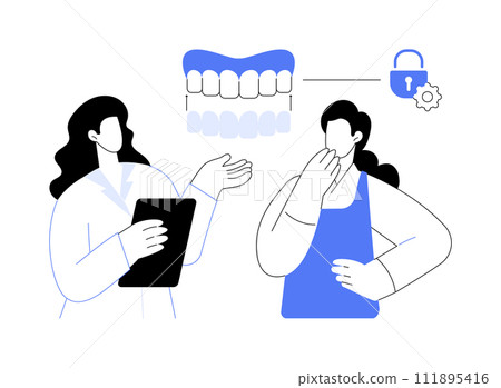 Aligners abstract concept vector illustration. Aligners abstract concept vector illustration. 111895416