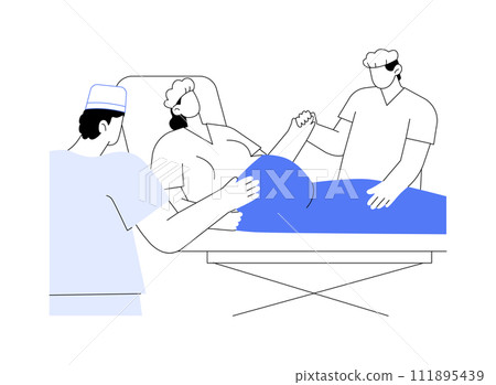 Birth partner abstract concept vector illustration. 111895439