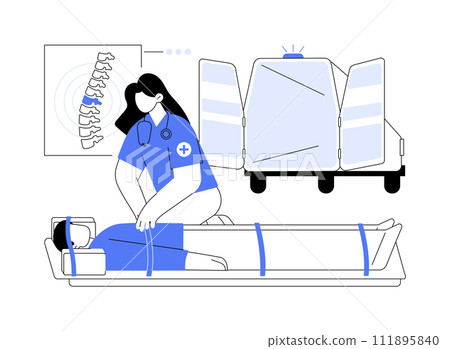 Immobilization abstract concept vector illustration. 111895840