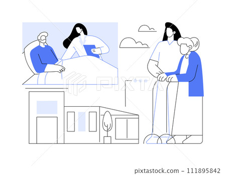 Nursing home abstract concept vector illustration. 111895842