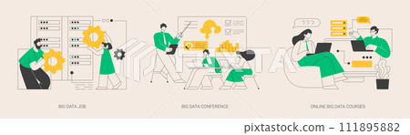 Information technology career abstract concept vector illustrations. Information technology career abstract concept vector illustrations. 111895882