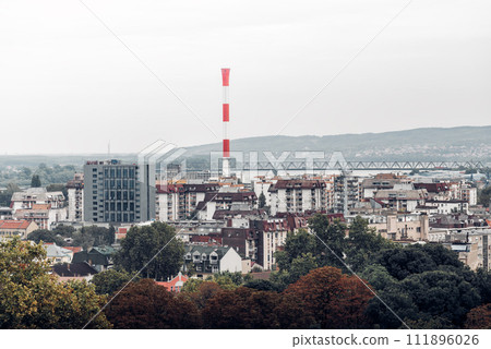 Panoramic view of Belgrade on a cloudy day Panoramic view of Belgrade on a cloudy day 111896026