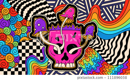 Abstract hippie decor. Abstract hippie decor. 111896038