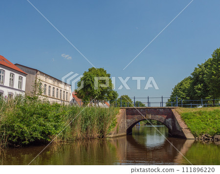 the old city of  Friedrichstadt in northern germany 111896220