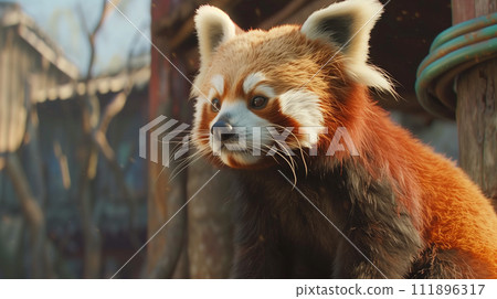 動物園裡的小熊貓（生成人工智慧） 111896317