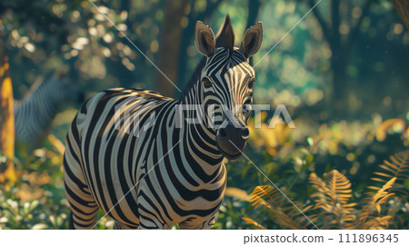 Zebra in the zoo (Generative AI) 111896345