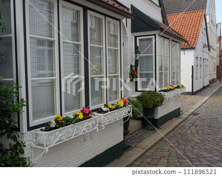 Husum city at the north sea in germany Husum city at the north sea in germany 111896521