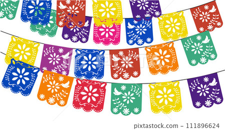 paper garland mexican. 111896624