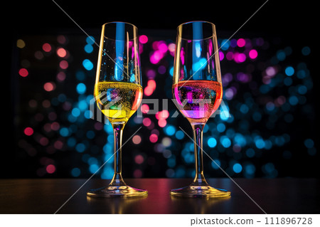 Glasses champagne sparkling 111896728