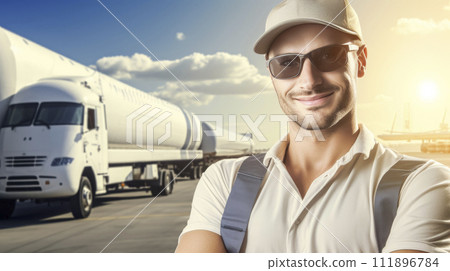 AI-generated content. Truck Driver at Commercial Transport Center 111896784