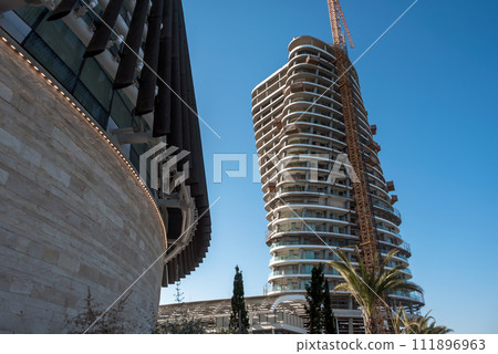 View of construction site at Ayia Napa marina. Famagusta District, Cyprus 111896963