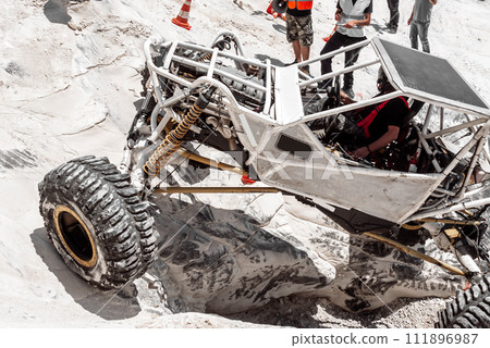 Side view of 4wd all terrain buggy car 111896987