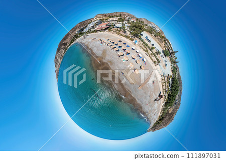 Spherical panorama of Pissouri beach. Limassol District, Cyprus Spherical panorama of Pissouri beach. Limassol District, Cyprus 111897031