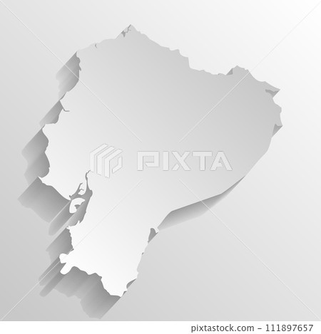 Ecuador country silhouette. High detailed map.... - Stock Illustration ...