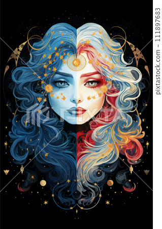 Girl in the shape of zodiac Girl in the shape of zodiac 111897683