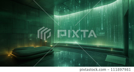 Cyberpunk interior 111897981