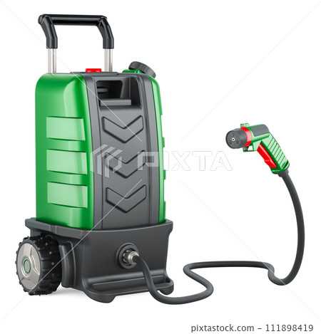 Electric High Pressure Washer. Power Washing Machine, 3D rendering 111898419