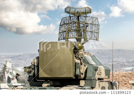 Tracking radar of the anti-aircraft combat vehicle missile system 111899123