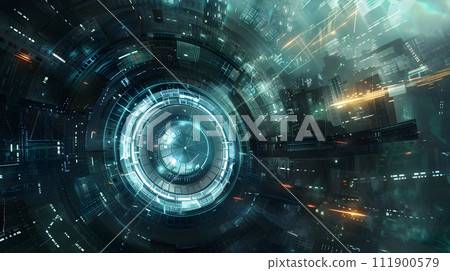 futuristic spacecraft wallpaper, in the style of circular abstraction, dynamic cityscapes, tilt-shift lenses, dark green and light aquamarine, digital art techniques, marcin sobas, industrial and futuristic spacecraft wallpaper, in the style of circular abstraction, dynamic cityscapes, tilt-shift lenses, dark green and light aquamarine, digital art techniques, marcin sobas, industrial and 111900579