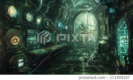 inside futuristic robot city futuristic looking room with large numbers, in the style of intricate steampunk precise cluttered, seapunk, skillful lighting, industrial machinery aesthetics inside futuristic robot city futuristic looking room with large numbers, in the style of intricate steampunk precise cluttered, seapunk, skillful lighting, industrial machinery aesthetics 111900587
