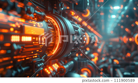 dark cyber architecture space orange light in an electronic machine, in the style of futuristic contraptions photorealistic detailing, high-energy imagery, baroque sci-fi, futuristic sci-fi dark cyber architecture space orange light in an electronic machine, in the style of futuristic contraptions photorealistic detailing, high-energy imagery, baroque sci-fi, futuristic sci-fi 111900589